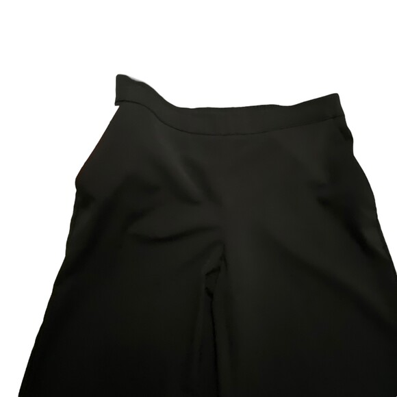 New York & Co Wide Black Floral Trim Leg Pants Palazzo Wide Pockets S Small - Picture 7 of 10